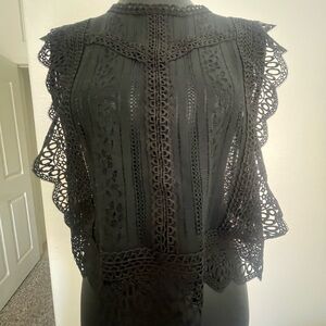 Elegant Black Lace Blouse